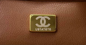 Chanel AS4151 Small Flap Bag With Top Handle Lambskin & Wenge Wood Brown - Default Title - View 9