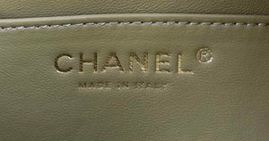 Chanel AS4151 Small Flap Bag With Top Handle Lambskin & Wenge Wood Matcha green - Default Title - View 9