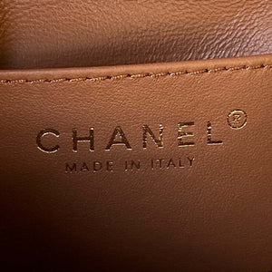 Chanel AS4165 Mini Flap Bag Lambskin Wenge Wood & Gold-Tone Metal Light Brown - Default Title - View 8