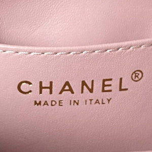 Chanel AS4165 Mini Flap Bag Lambskin Wenge Wood & Gold-Tone Metal Pink - Default Title - View 8