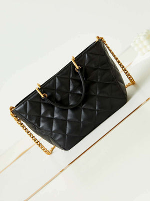 Chanel AS4188 Small Hobo Bag Shiny lambskin Gold Metal Black - Default Title - View 5