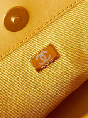 Chanel AS4188 Small Hobo Bag Shiny lambskin Gold Metal Yellow - Default Title - View 8
