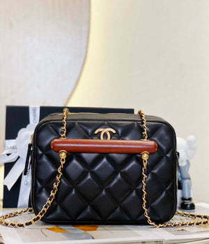 Chanel AS4198 MINI BOWLING BAG Lambskin & Wenge Wood Black - Default Title - View 2