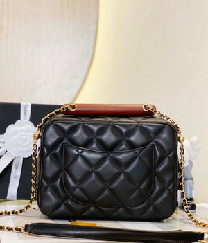Chanel AS4198 MINI BOWLING BAG Lambskin & Wenge Wood Black - Default Title - View 5
