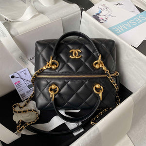 Chanel AS4201 Bag With Top Handle Calfskin Black - Default Title - View 1