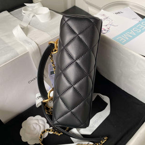 Chanel AS4201 Bag With Top Handle Calfskin Black - Default Title - View 6