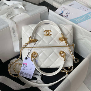 Chanel AS4201 Bag With Top Handle Calfskin White - Default Title - View 1