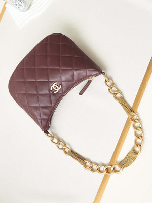 Chanel AS4220 HOBO Handbag Lambskin Wine Red - Default Title - View 8