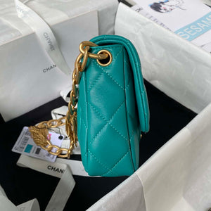 Chanel AS4231 Small Flap Bag Lambskin Green - Default Title - View 5