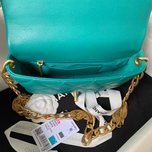 Chanel AS4231 Small Flap Bag Lambskin Green - Default Title - View 7