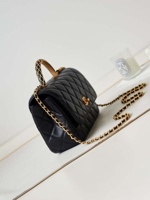 Chanel AS4232 Small Flap Bag With Top Handle Lambskin Black - Default Title - View 3