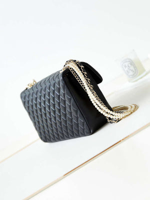 Chanel AS4245 Flap Bag Lambskin With Pearl & Metal Chain Black - Default Title - View 3