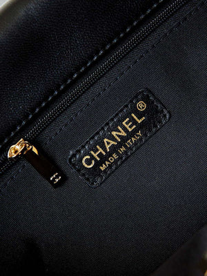 Chanel AS4245 Flap Bag Lambskin With Pearl & Metal Chain Black - Default Title - View 9