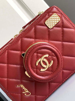 Chanel AS4817 Camera Case Red Lambskin Bag - Default Title - View 5
