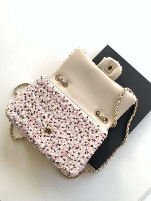Chanel AS4298 24K Mini Flap Sequin Series CF Apricot Pink - Default Title - View 7