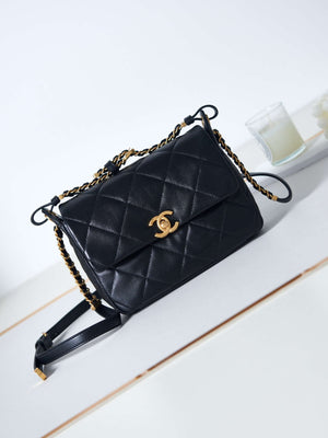 Chanel AS4305 Small Flap bag 23K Lambskin Black - Default Title - View 1