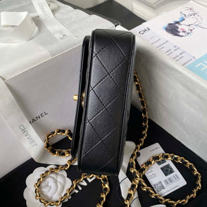 Chanel AS4306 Small Flap bag with Handle Lambskin Black - Default Title - View 5