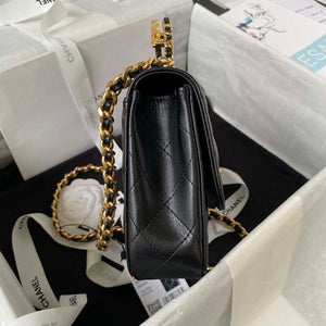 Chanel AS4307 Flap bag with Handle Lambskin Black - Default Title - View 5