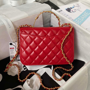 Chanel AS4307 Flap bag with Handle Lambskin Red - Default Title - View 2