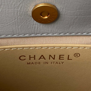 Chanel AS4323 Small Hobo Bag Shiny Crumpled Calfskin Gold Metal Gray - Default Title - View 7