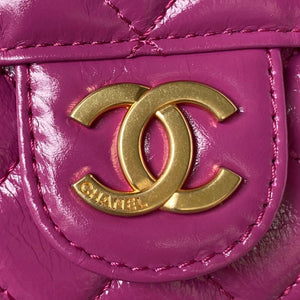 Chanel AS4323 Small Hobo Bag Shiny Crumpled Calfskin Gold Metal Purple - Default Title - View 3