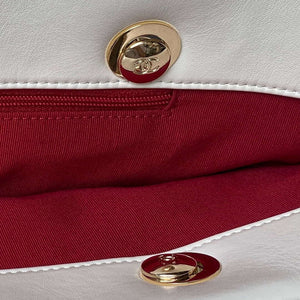 Chanel AS4359 Shopping Bag Shiny Lambskin Gold Metal White - Default Title - View 8