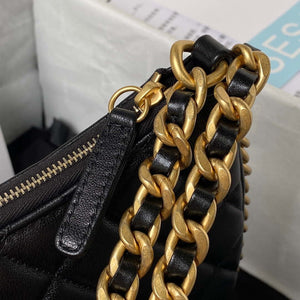 Chanel AS4368 Large HOBO Bag Shiny Crumpled Lambskin & Gold-Tone Metal Black - Default Title - View 4