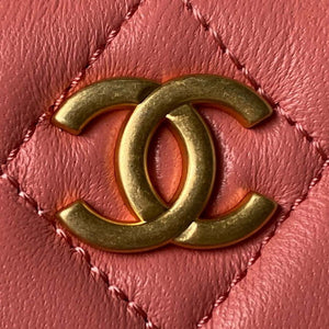Chanel AS4368 Large HOBO Bag Shiny Crumpled Lambskin & Gold-Tone Metal Pink - Default Title - View 3