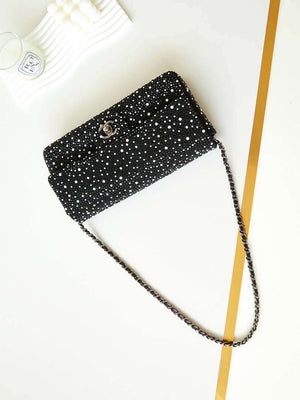 Chanel AS4372 Clutch Bag Strass Crystal Pearls & Ruthenium-Finish Metal - Default Title - View 7