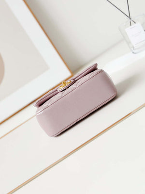 Chanel AS4384 Mini Flap Bag Pearly Lambskin Imitation Pearls & Gold-Tone Metal Pink - Default Title - View 5
