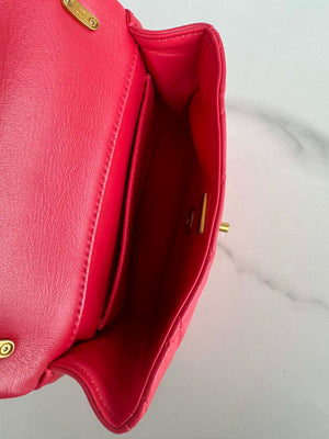 Chanel AS4384 Mini Flap Bag Pearly Lambskin Imitation Pearls & Gold-Tone Metal Red - Default Title - View 8