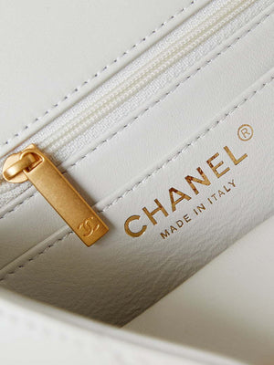 Chanel AS4384 Mini Flap Bag Pearly Lambskin Imitation Pearls & Gold-Tone Metal White - Default Title - View 8