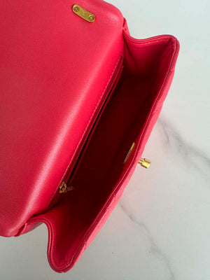 Chanel AS4385 Mini Flap Bag Pearly Lambskin Imitation Pearls & Gold-Tone Metal Red - Default Title - View 9