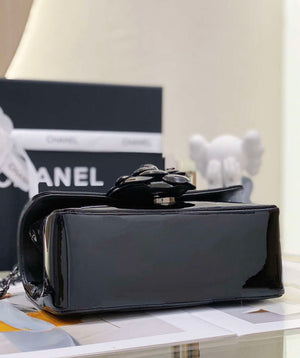 Chanel AS4388 Small Flap Bag Patent Calfskin & Black Metal Pink - Default Title - View 6