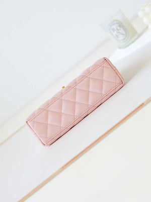 Chanel AS4416 Mini Shopping Bag shiny aged Calfskin Gold tone metal Light Pink - Default Title - View 6