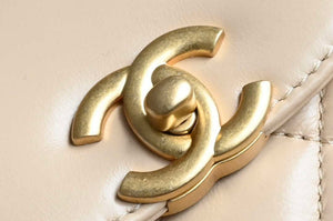 Chanel AS4416 Mini Shopping Bag shiny aged Calfskin gold tone metal Apricot - Default Title - View 6