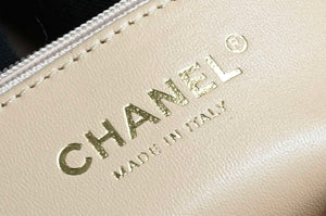 Chanel AS4416 Mini Shopping Bag shiny aged Calfskin gold tone metal Apricot - Default Title - View 8