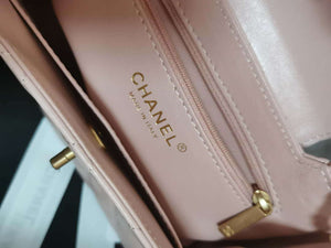 Chanel AS4416 Mini Shopping Bag shiny aged Calfskin gold tone metal Light Pink - Default Title - View 8