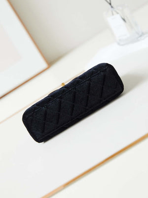 Chanel AS4416 Mini Shopping Bag Velvet & Gold Metal Black - Default Title - View 6