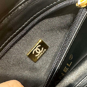 Chanel AS4416 Mini Shopping Bag Velvet gold tone metal Black - Default Title - View 9