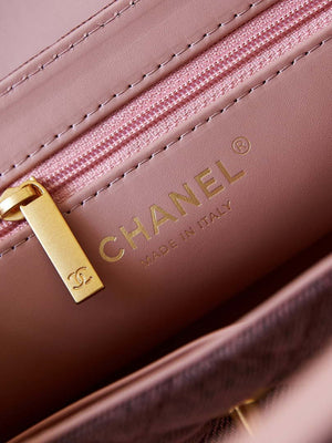 Chanel AS4416 Mini Shopping Bag Washed Denim & Gold-Tone Metal Orange & Black - Default Title - View 8