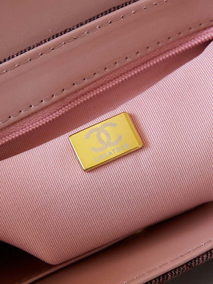 Chanel AS4416 Mini Shopping Bag Washed Denim & Gold-Tone Metal Orange & Black - Default Title - View 9