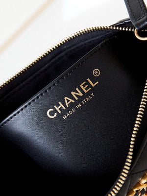 Chanel AS4422 23K Hobo Bag Lambskin Gold Metal Black - Default Title - View 9