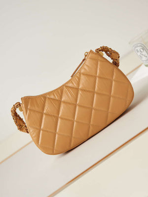 Chanel AS4422 23K Hobo Bag Lambskin Gold Metal Caramel - Default Title - View 5