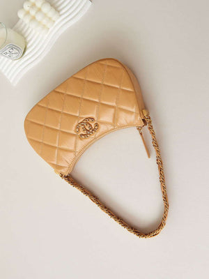 Chanel AS4422 23K Hobo Bag Lambskin Gold Metal Caramel - Default Title - View 7