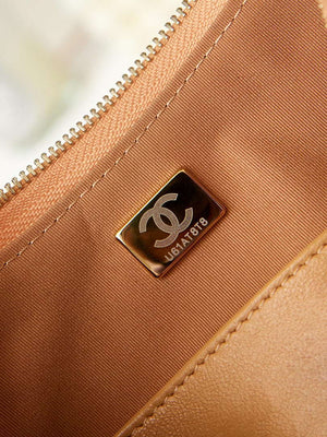 Chanel AS4422 23K Hobo Bag Lambskin Gold Metal Caramel - Default Title - View 9