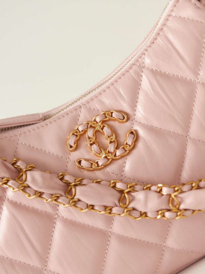 Chanel AS4422 23K Hobo Bag Lambskin Gold Metal Pink - Default Title - View 2