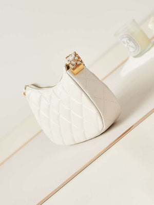 Chanel AS4422 23K Hobo Bag Lambskin Gold Metal White - Default Title - View 4