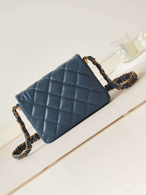 Chanel AS4423 Flap Lambskin bag Blue - Default Title - View 5