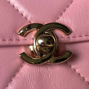 Chanel AS4469 Mini BOX Bag Shiny Calfskin & Gold-Tone Metal Pink - Default Title - View 3